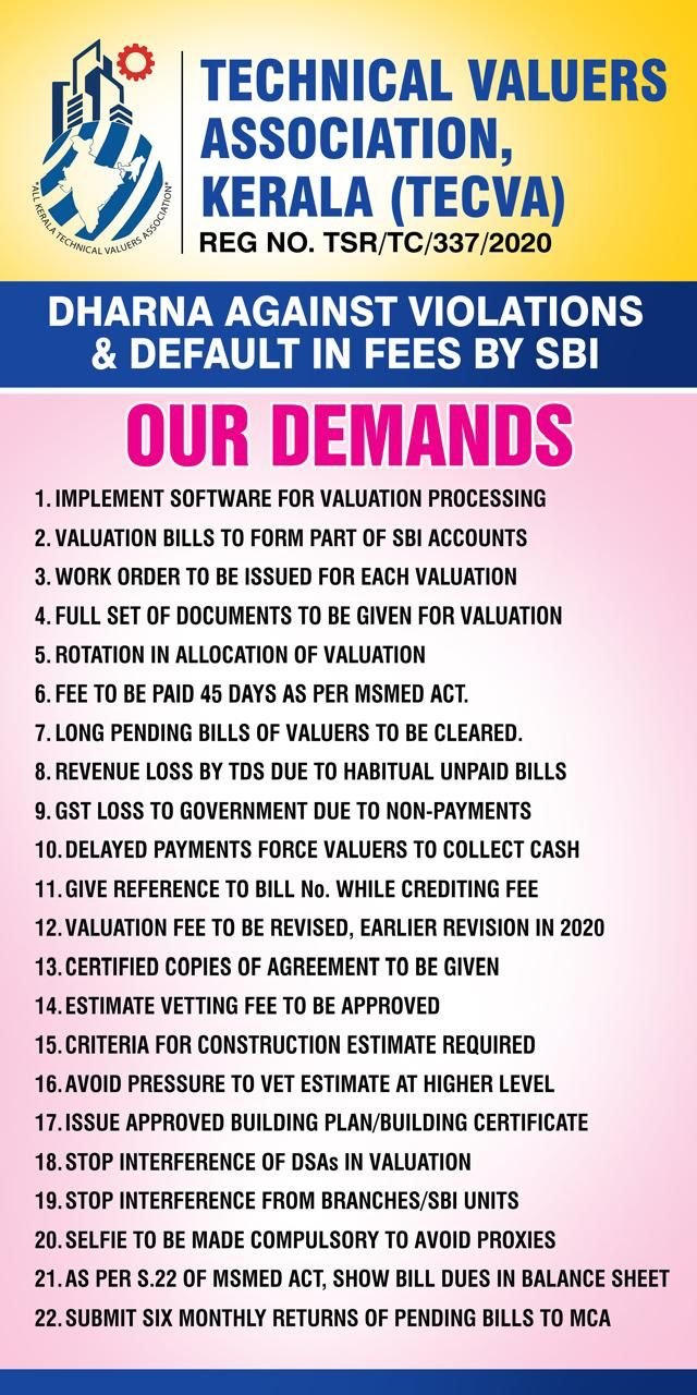 Dharana against violations and default in fees by SBI