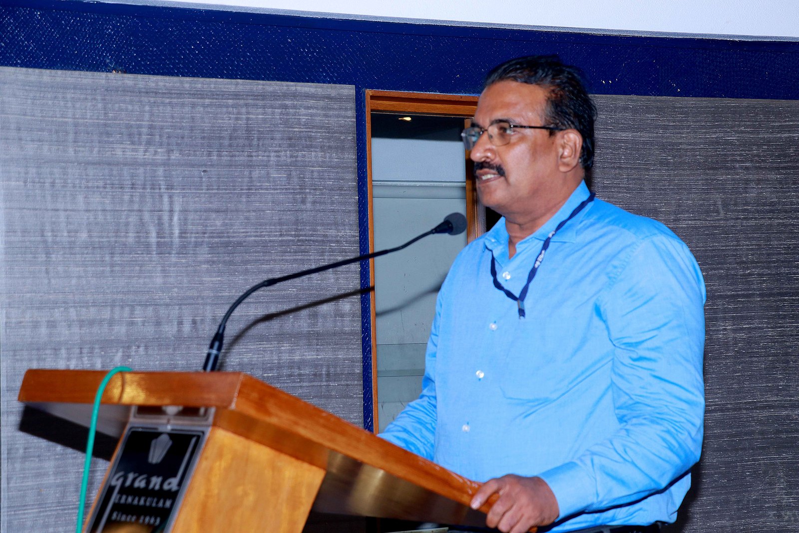 Felicitation address by Guest of Honour Shri. SATHYANARAYANAN.C (A.G.M. Canara Bank, Ernakulam) Addresses the gathering.